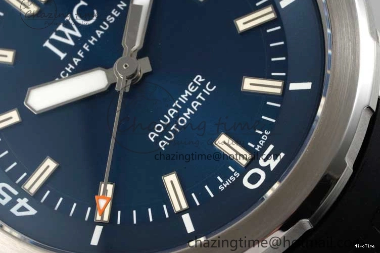 MIROTIME 0805 Aquatimer SS IW3290 RSF 1:1 Best Edition Blue Dial on Black Rubber Strap A Fashionable 7074